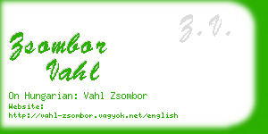 zsombor vahl business card